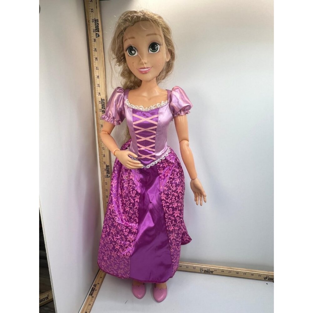 Tangled Rapunzel Princess Doll Purple Dress Long Hair Fashion Play Doll for Kids